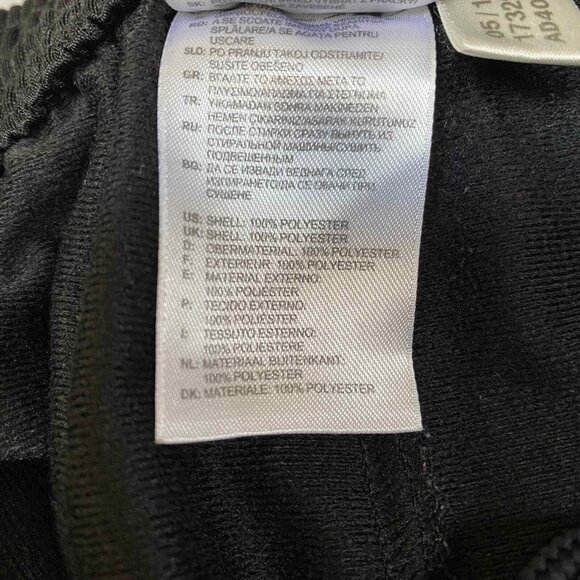 Adidas Athletic Warmup Pants‎ Mens Large Black White Stripe Polyester Drawstring - Picture 9 of 11
